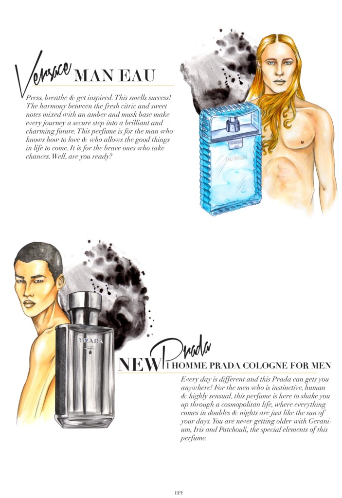 The pink prince magazine. Ilustraciones para sección Grooming de esta revista de estilo masculina