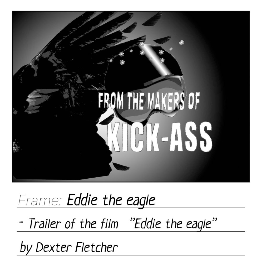 Storyboard for the trailer fo the movie "Eddie the eagle" by Dexter Fletcher. Produced by Create advertising