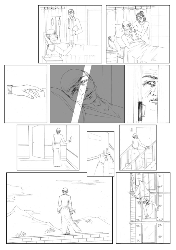 Storyboard for the Graphic novel "The last moment"