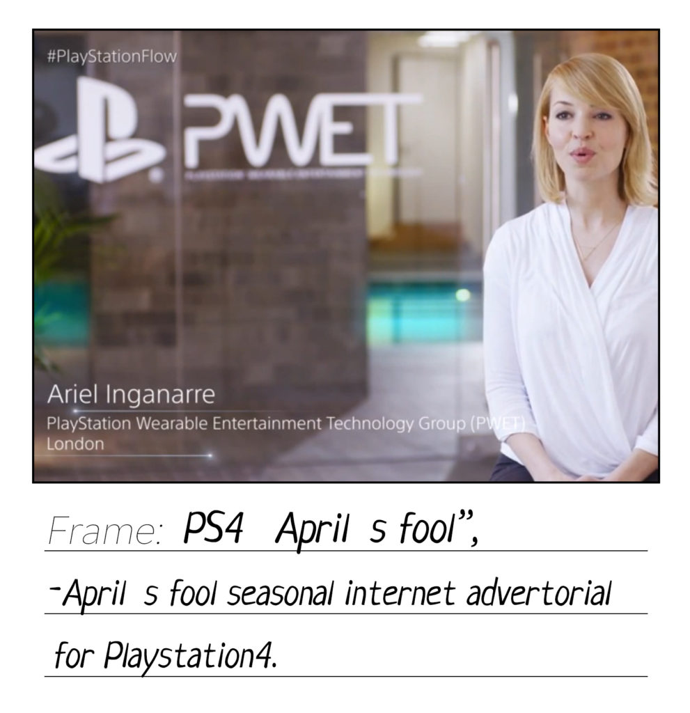 Storyboard for the April´s fool seasonal internet advertorial for Playstation 4 by Create advertising