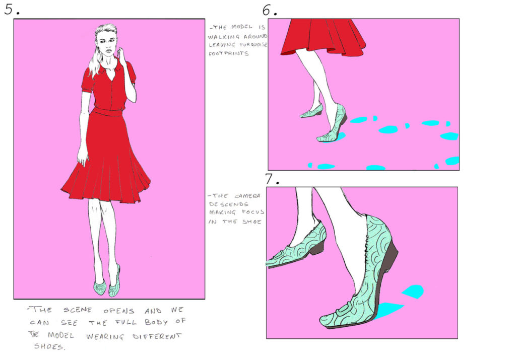 Storyboard for Fit Fit campaign. Japanese shoe brand