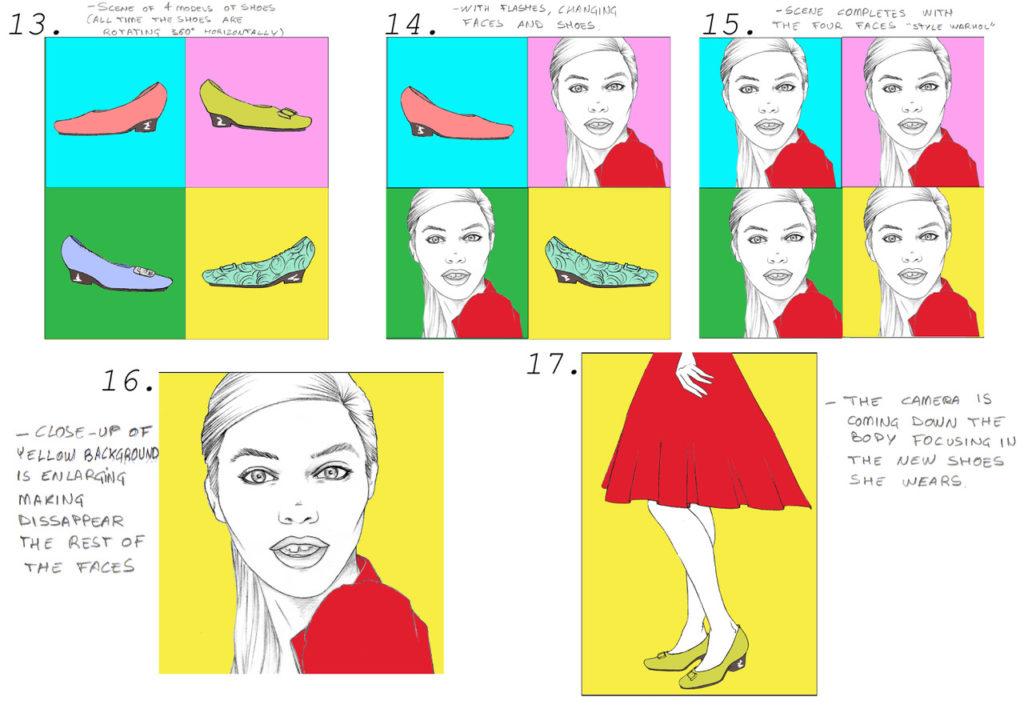 Storyboard for Fit Fit campaign. Japanese shoe brand
