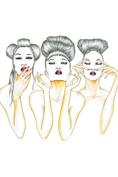 Cover three wise monkeys